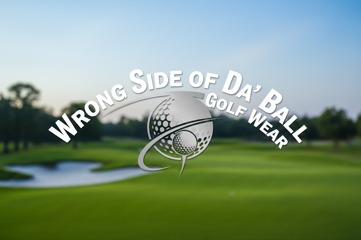 Curved Text Logo - Wrong Side of Da' Ball Golf Wear